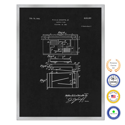 1940 Electric Piano Old Patent Art Print on Canvas Custom Framed Vintage Home Decor Wall Decoration Great for Gifts