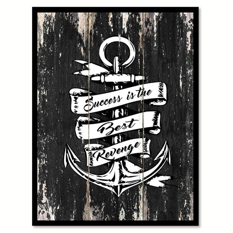 Success in the best revenge Quote Saying Canvas Print with Picture Frame Home Decor Wall Art