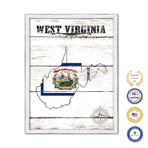 West Virginia State Vintage Map Gifts Home Decor Wall Art Office Decoration