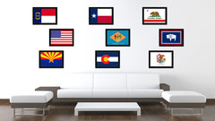 Delaware State Flag Canvas Print with Custom Black Picture Frame Home Decor Wall Art Decoration Gifts