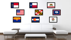 Maryland State Flag Canvas Print with Custom Black Picture Frame Home Decor Wall Art Decoration Gifts