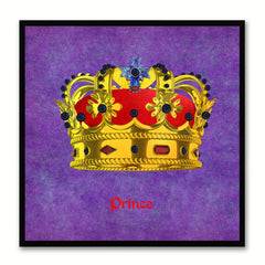 Prince Purple Canvas Print Black Frame Kids Bedroom Wall Home Décor
