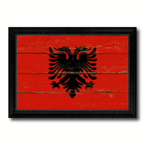 Haiti Country Flag Vintage Canvas Print with Black Picture Frame Home Decor Gifts Wall Art Decoration Artwork