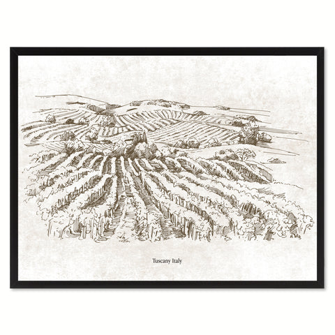 Tuscany Italy Winery Canvas Print Pictures Frames Home Décor Wall Art Gifts