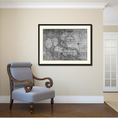 Caribbean Vintage B&W Map Canvas Print, Picture Frame Home Decor Wall Art Gift Ideas