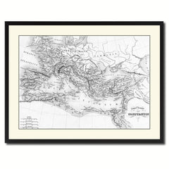 Constantine Empire Vintage B&W Map Canvas Print, Picture Frame Home Decor Wall Art Gift Ideas