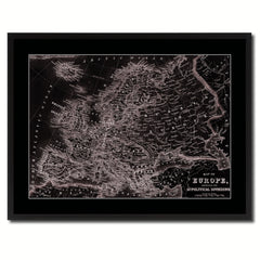 Europe Vintage Vivid Sepia Map Canvas Print, Picture Frames Home Decor Wall Art Decoration Gifts