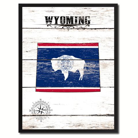 Wyoming State Flag Gifts Home Decor Wall Art Canvas Print Picture Frames