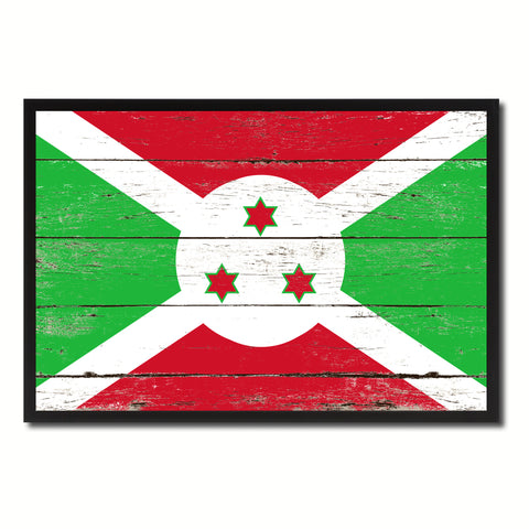 Burundi Country National Flag Vintage Canvas Print with Picture Frame Home Decor Wall Art Collection Gift Ideas