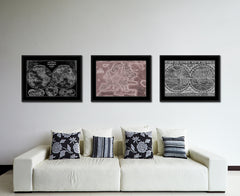Europe Vintage Vivid Sepia Map Canvas Print, Picture Frames Home Decor Wall Art Decoration Gifts