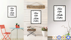 Keep Calm & Make Coffee Quote Saying Canvas Print with Picture Frame