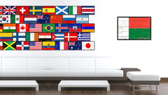 Madagascar Country National Flag Vintage Canvas Print with Picture Frame Home Decor Wall Art Collection Gift Ideas