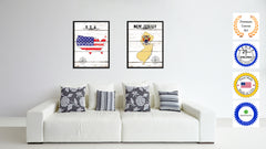 New Jersey State Flag Gifts Home Decor Wall Art Canvas Print Picture Frames