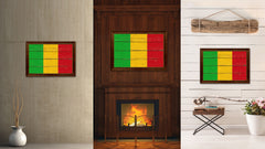 Mali Country Flag Vintage Canvas Print with Brown Picture Frame Home Decor Gifts Wall Art Decoration Artwork