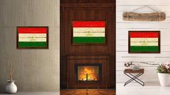 Tajikistan Country Flag Vintage Canvas Print with Brown Picture Frame Home Decor Gifts Wall Art Decoration Artwork