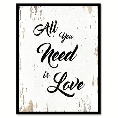 All You Need Is Love Happy Love Quote Saying Home Decor Wall Art Gift Ideas 111676