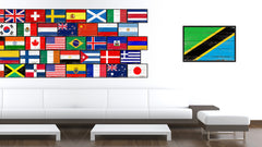 Tanzania Country National Flag Vintage Canvas Print with Picture Frame Home Decor Wall Art Collection Gift Ideas
