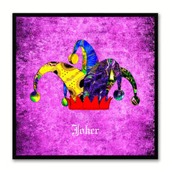 Joker Purple Canvas Print Black Frame Kids Bedroom Wall Home Décor