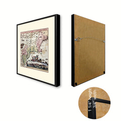 New England Vintage Antique Map Wall Art Home Decor Gift Ideas Canvas Print Custom Picture Frame
