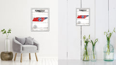 Tennessee Flag Gifts Home Decor Wall Art Canvas Print with Custom Picture Frame