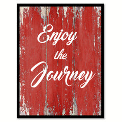 Enjoy The Journey Motivation Quote Saying Gift Ideas Home Decor Wall Art