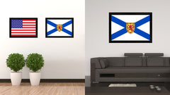 Nova Scotia Province City Canada Country Flag Canvas Print Black Picture Frame