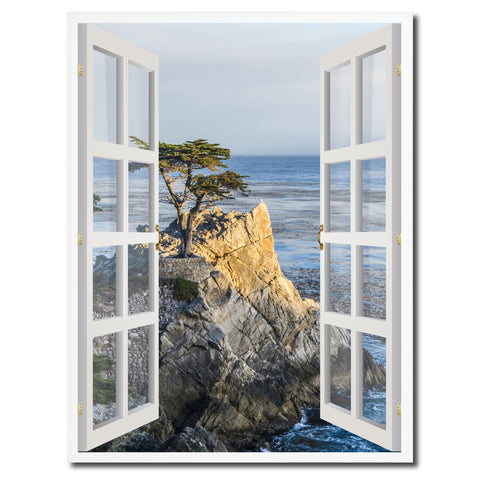 Waterfalls Yosemite National Park California Picture French Window Framed Canvas Print Home Decor Wall Art Collection