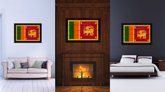 Sri Lanka Country Flag Vintage Canvas Print with Black Picture Frame Home Decor Gifts Wall Art Decoration Artwork