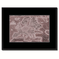 Europe Vintage Vivid Sepia Map Canvas Print, Picture Frames Home Decor Wall Art Decoration Gifts