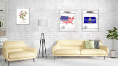Kansas Flag Gifts Home Decor Wall Art Canvas Print with Custom Picture Frame