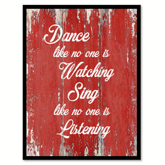 Dance Like No One Is Watching Inspirational Quote Saying Gift Ideas Home Decor Wall Art