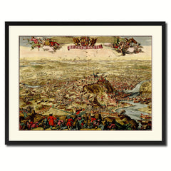 Mountain Fortress Vintage Antique Map Wall Art Home Decor Gift Ideas Canvas Print Custom Picture Frame