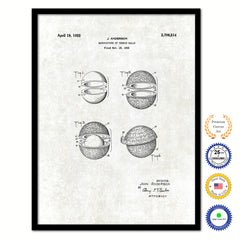 1955 Manufacture of Tennis Balls Old Patent Art Print on Canvas Custom Framed Vintage Home Decor Wall Decoration Great for Gifts