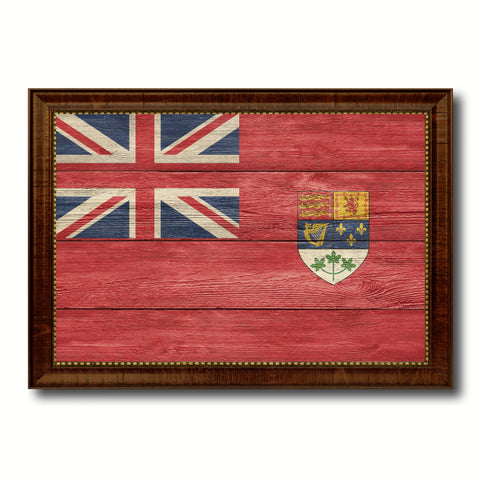 Naval & Maritime City Massachusetts State Flag Canvas Print Brown Picture Frame