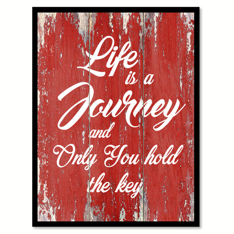 Life Is A Journey Inspirational Quote Saying Gift Ideas Home Decor Wall Art