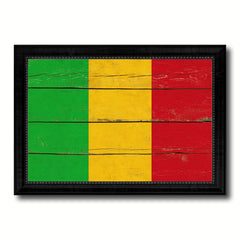 Mali Country Flag Vintage Canvas Print with Black Picture Frame Home Decor Gifts Wall Art Decoration Artwork
