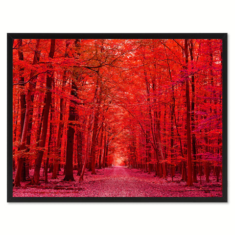 Autumn Tree Green Landscape Photo Canvas Print Pictures Frames Home Décor Wall Art Gifts