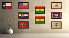 Bolivia Country Flag Vintage Canvas Print with Black Picture Frame Home Decor Gifts Wall Art Decoration Artwork