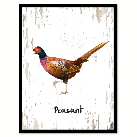 Peasant Bird Canvas Print, Black Picture Frame Gift Ideas Home Decor Wall Art Decoration