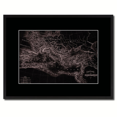 Constantine Empire Vintage Vivid Sepia Map Canvas Print, Picture Frames Home Decor Wall Art Decoration Gifts