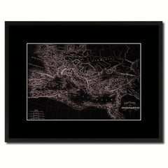 Constantine Empire Vintage Vivid Sepia Map Canvas Print, Picture Frames Home Decor Wall Art Decoration Gifts