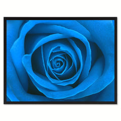 Blue Rose Flower Framed Canvas Print Home Décor Wall Art