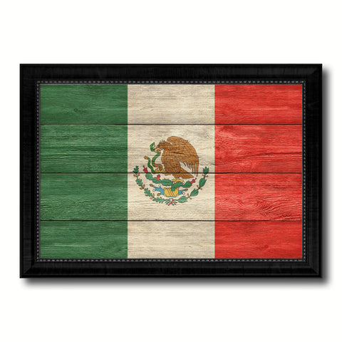 Mexico Country Flag Texture Canvas Print with Black Picture Frame Home Decor Wall Art Decoration Collection Gift Ideas