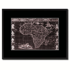 Africa Vintage Vivid Sepia Map Canvas Print, Picture Frames Home Decor Wall Art Decoration Gifts