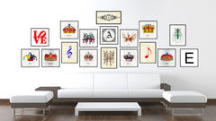 Alphabet Letter C Blue Canvas Print Black Frame Kids Bedroom Wall Décor Home Art