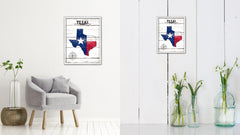 Texas Flag Gifts Home Decor Wall Art Canvas Print with Custom Picture Frame