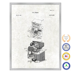 1984 Interactive computer aided design system Old Patent Art Print on Canvas Custom Framed Vintage Home Decor Wall Decoration Great for Gifts