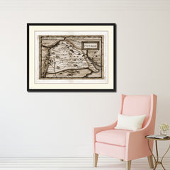 Tucuman Argentina Buenos Aires Vintage Sepia Map Canvas Print, Picture Frame Gifts Home Decor Wall Art Decoration