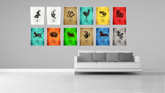 Zodiac Rabbit Horoscope Canvas Print, Black Picture Frame Home Decor Wall Art Gift