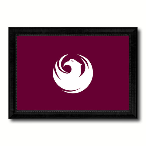 Phoenix City Arizona State Flag Canvas Print Black Picture Frame